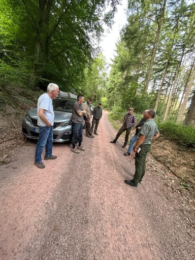 Lagebesprechung vor Ort.